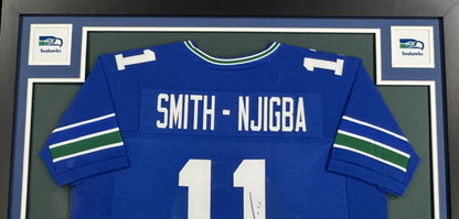 Jaxon Smith Njigba Signed Framed Jersey #11 Seattle Seahawks Auto BAS COA