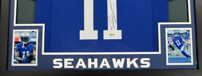 Jaxon Smith Njigba Signed Framed Jersey #11 Seattle Seahawks Auto BAS COA