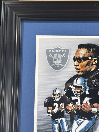 Bo Jackson Signed Framed Panoramic Photo LA Raiders KC Royals Auto BAS COA