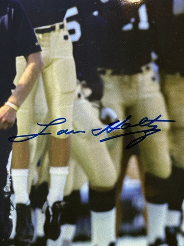 Lou Holtz Notre Dame Signed 16x20 Celebration Framed Ken Regan Photo Steiner Coa