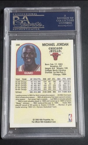 1989 Hoops #200 Michael Jordan Chicago Bulls HOF PSA 10 GEM MINT Basketball Card