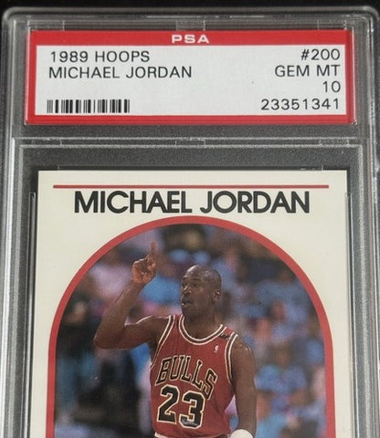 1989 Hoops #200 Michael Jordan Chicago Bulls HOF PSA 10 GEM MINT Basketball Card