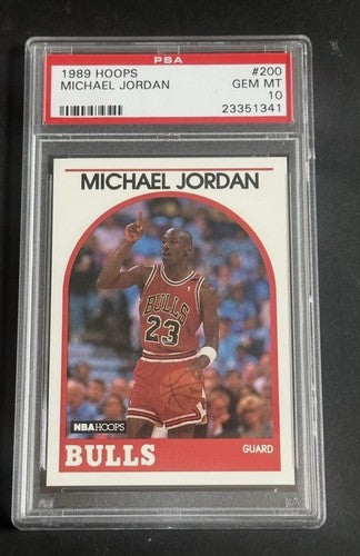 1989 Hoops #200 Michael Jordan Chicago Bulls HOF PSA 10 GEM MINT Basketball Card