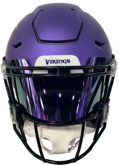 Justin Jefferson Signed SpeedFlex Authentic FS Helmet Visor Vikings Auto BAS COA