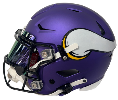 Justin Jefferson Signed SpeedFlex Authentic FS Helmet Visor Vikings Auto BAS COA