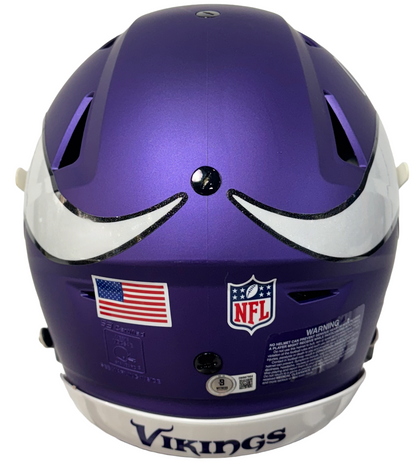 Justin Jefferson Signed SpeedFlex Authentic FS Helmet Visor Vikings Auto BAS COA