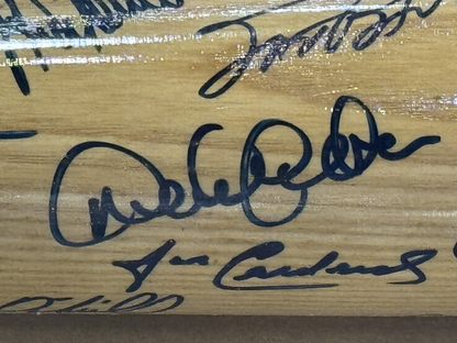 1998 Yankees Team Signed Bat /28 Auto Derek Jeter Rivera Torre Posada Goldin COA