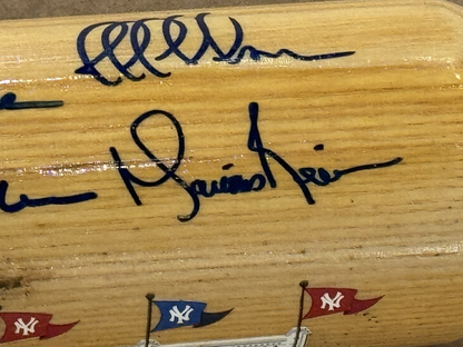 1998 Yankees Team Signed Bat /28 Auto Derek Jeter Rivera Torre Posada Goldin COA
