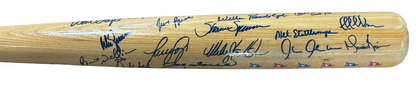 1998 Yankees Team Signed Bat /28 Auto Derek Jeter Rivera Torre Posada Goldin COA