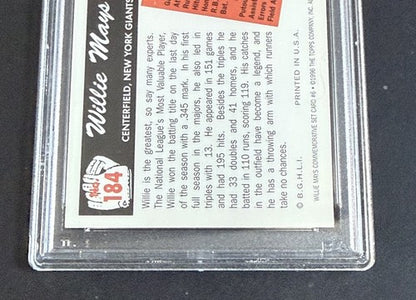 Willie Mays Signed 1996 Topps CERTIFIED Issue 1955 Bowman On Card Auto PSA Coa