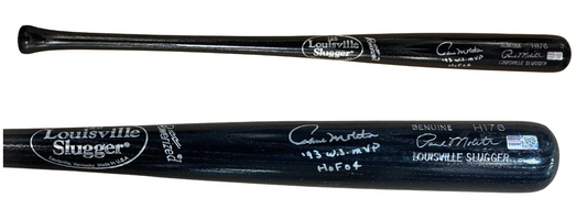 Paul Molitor Signed LS Game Model Bat 93 WS MVP HOF 04 Auto Tristar COA Brewers