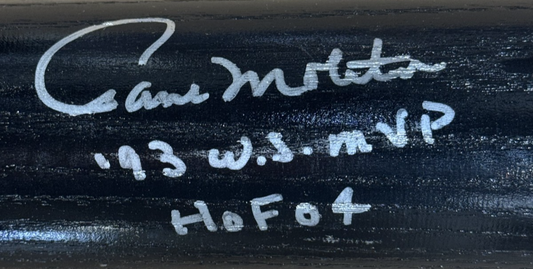 Paul Molitor Signed LS Game Model Bat 93 WS MVP HOF 04 Auto Tristar COA Brewers