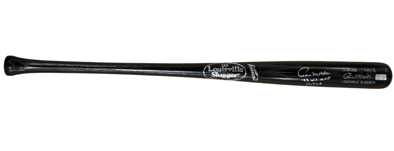 Paul Molitor Signed LS Game Model Bat 93 WS MVP HOF 04 Auto Tristar COA Brewers