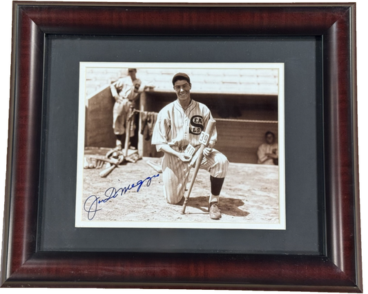 Joe DiMaggio Signed 8x10 Framed Photo SF Seals Auto Green Diamond COA NY Yankees