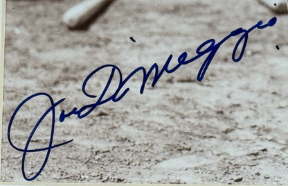 Joe DiMaggio Signed 8x10 Framed Photo SF Seals Auto Green Diamond COA NY Yankees