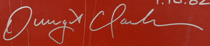 Joe Montana Dwight Clark Signed Seatback "The Catch" insc Auto Fanatics SF 49ers