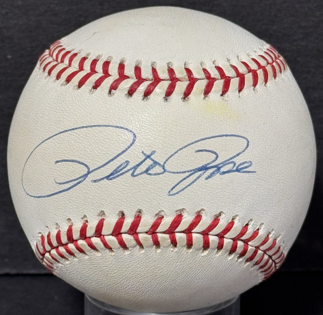 Pete Rose Signed Official NL Baseball Auto Goldin COA Reds Future HOF ?