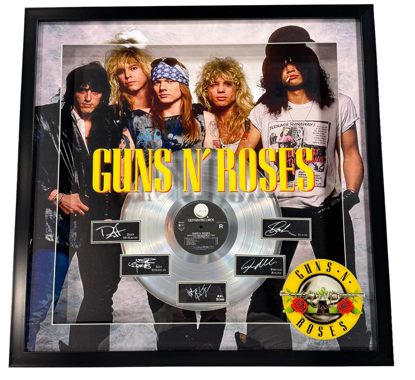 Guns N Roses 3D Platinum Album Appetite Destruction Framed Printed Auto Axl Rose