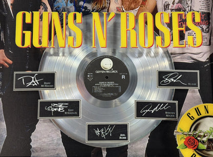 Guns N Roses 3D Platinum Album Appetite Destruction Framed Printed Auto Axl Rose