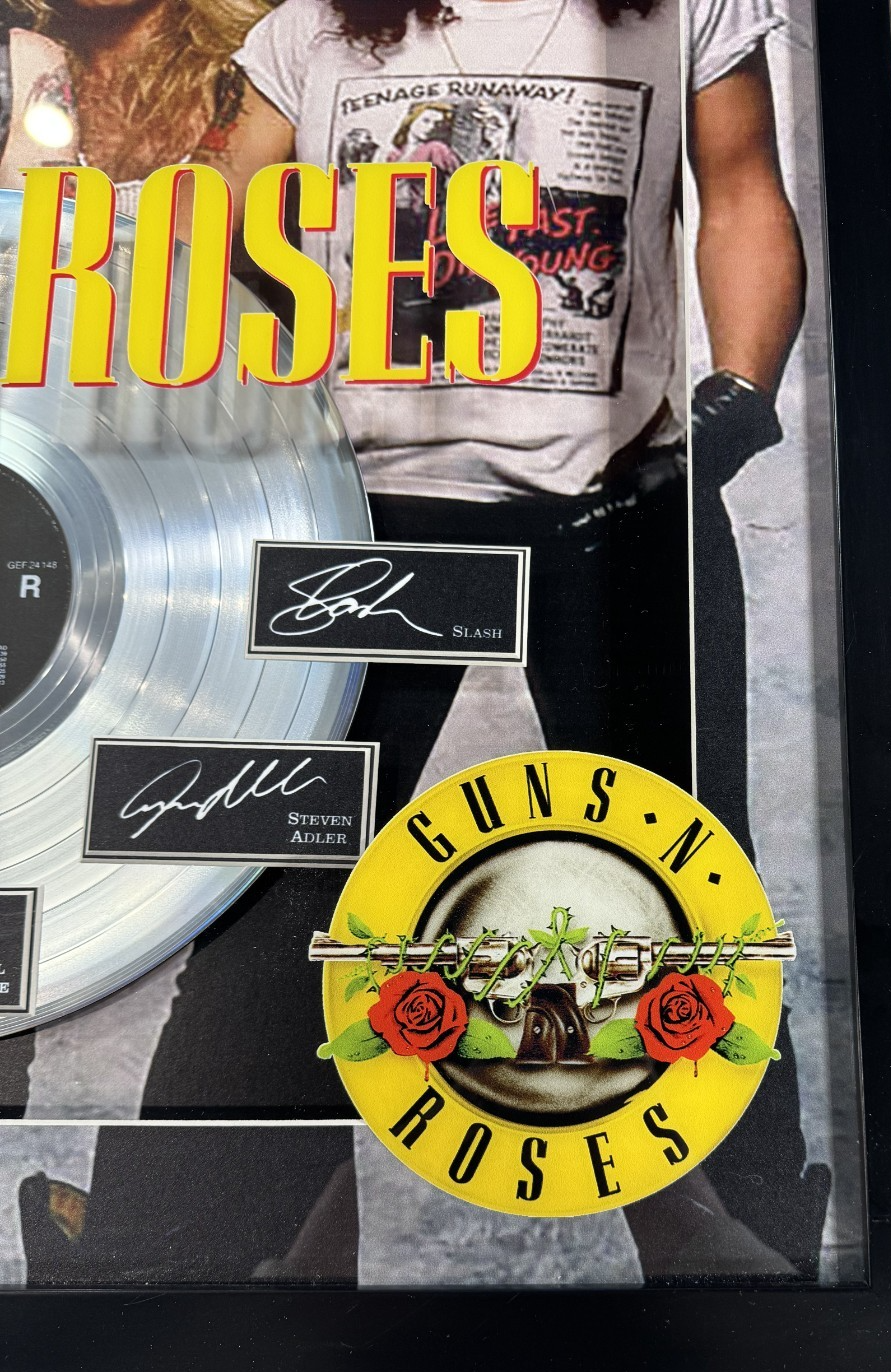 Guns N Roses 3D Platinum Album Appetite Destruction Framed Printed Auto Axl Rose