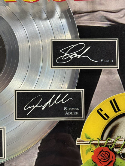 Guns N Roses 3D Platinum Album Appetite Destruction Framed Printed Auto Axl Rose