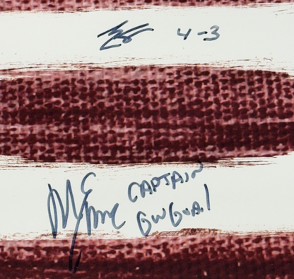 1980 USA Hockey Team Signed Flag Photo Framed ins 16 Auto Jim Craig Steiner COA