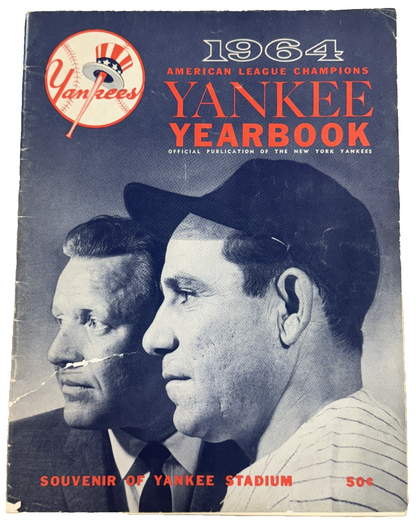 1964 NY Yankee Yearbook 4 Auto Blanchard Pepitone Lopez Tresh Auto CBM COA