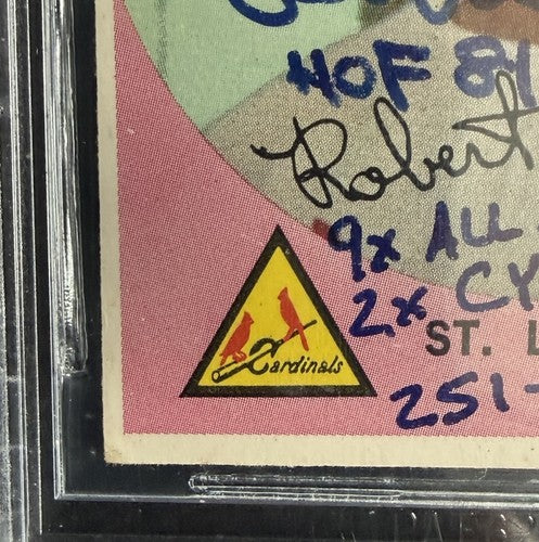 1959 Topps Bob Gibson #514 Rookie Signed Stat HOF Cy 9x All Star 251 Auto  BAS