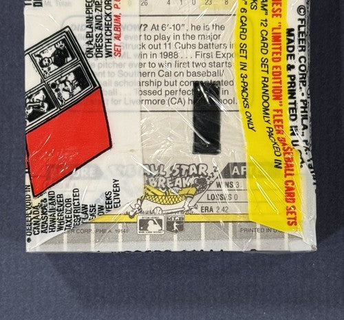 1989 Fleer Cello Pack w/Randy Johnson RC On Back Griffey Jr Rc ? Ripken FF ?