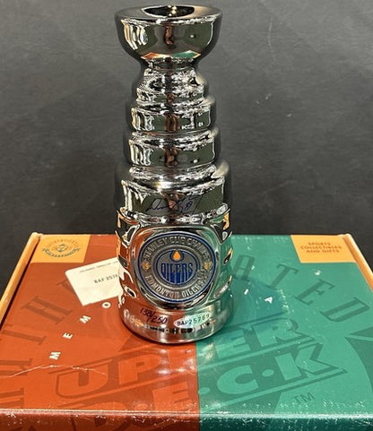 Wayne Gretzky Signed 1987 Mini Stanley Cup Trophy /250 Oilers Hof Auto UDA COA