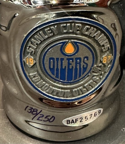 Wayne Gretzky Signed 1987 Mini Stanley Cup Trophy /250 Oilers Hof Auto UDA COA