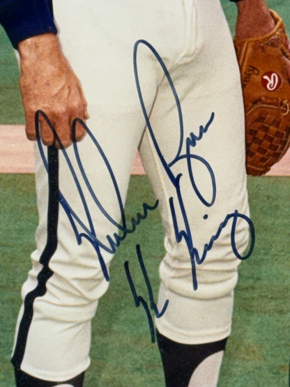 Pete Rose Nolan Ryan Signed 16x20 Framed Photo Hit & K Kings Ins Auto Ryan Coa