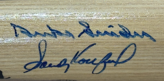 1955 Brooklyn Dodgers Signed Bat Koufax Lasorda Podres Snider Auto Goldin COA