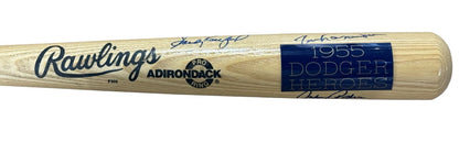 1955 Brooklyn Dodgers Signed Bat Koufax Lasorda Podres Snider Auto Goldin COA