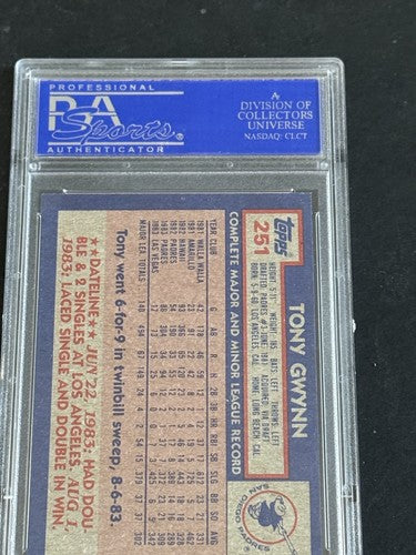 1984 TOPPS #251 TONY GWYNN PADRES HOF PSA 9 Mint HOF