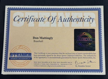 Don Mattingly Signed Official Baseball NY Yankees Auto Steiner COA
