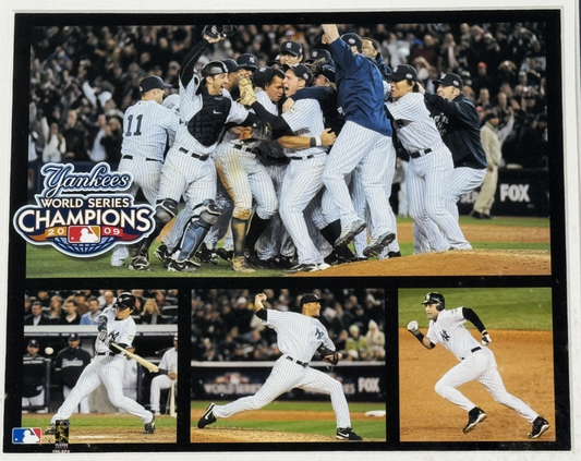 NY Yankees 2009 World Series Framed Commemerative 8x10 Photo W/ Ticket 2 Coin