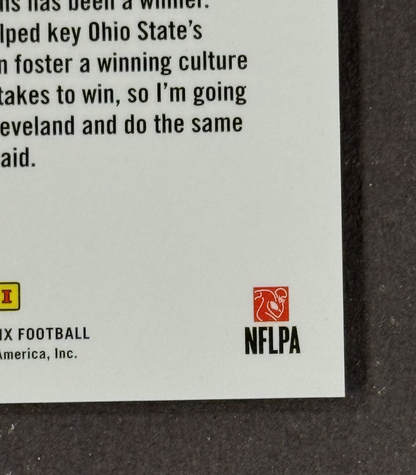 2025 Panini Phoenix Football Quinshon Judkins Color Blast #8 SSP RC Browns