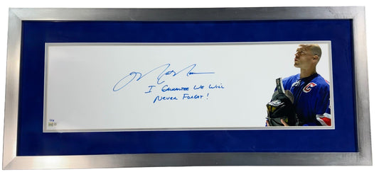 Mark Messier Signed 9/11 Framed Photo Rangers 1/11 I  Never Forget Auto Steiner