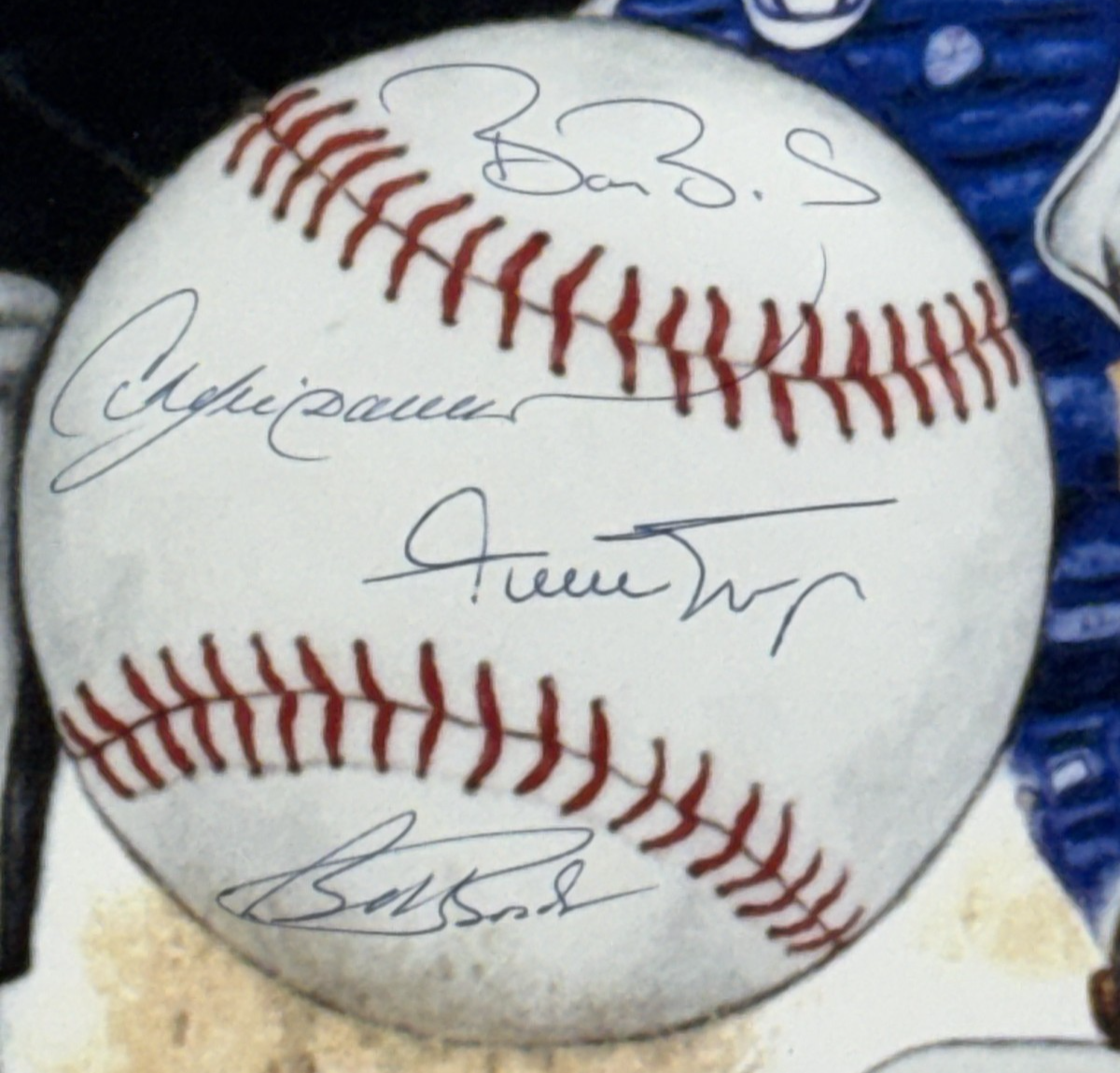 Barry Bonds Willie Mays Dawson 300 Hr SB SIGNED 20x24 Framed Photo /100 Auto JSA