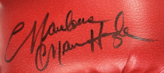 Marvelous Marvin Hagler Signed Everlast Red Left Boxing Glove HOF Auto CBM COA