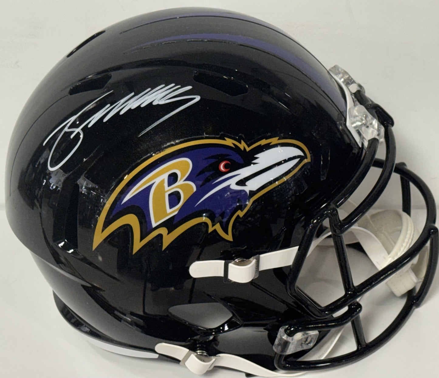 Zay Flowers Signed Full Size Replica Helmet Auto BAS COA Baltimore Ravens WR