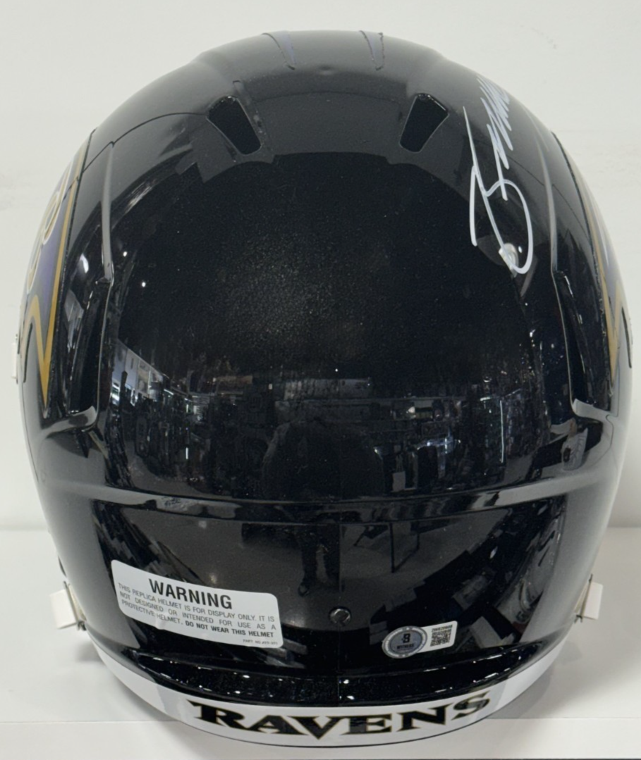 Zay Flowers Signed Full Size Replica Helmet Auto BAS COA Baltimore Ravens WR