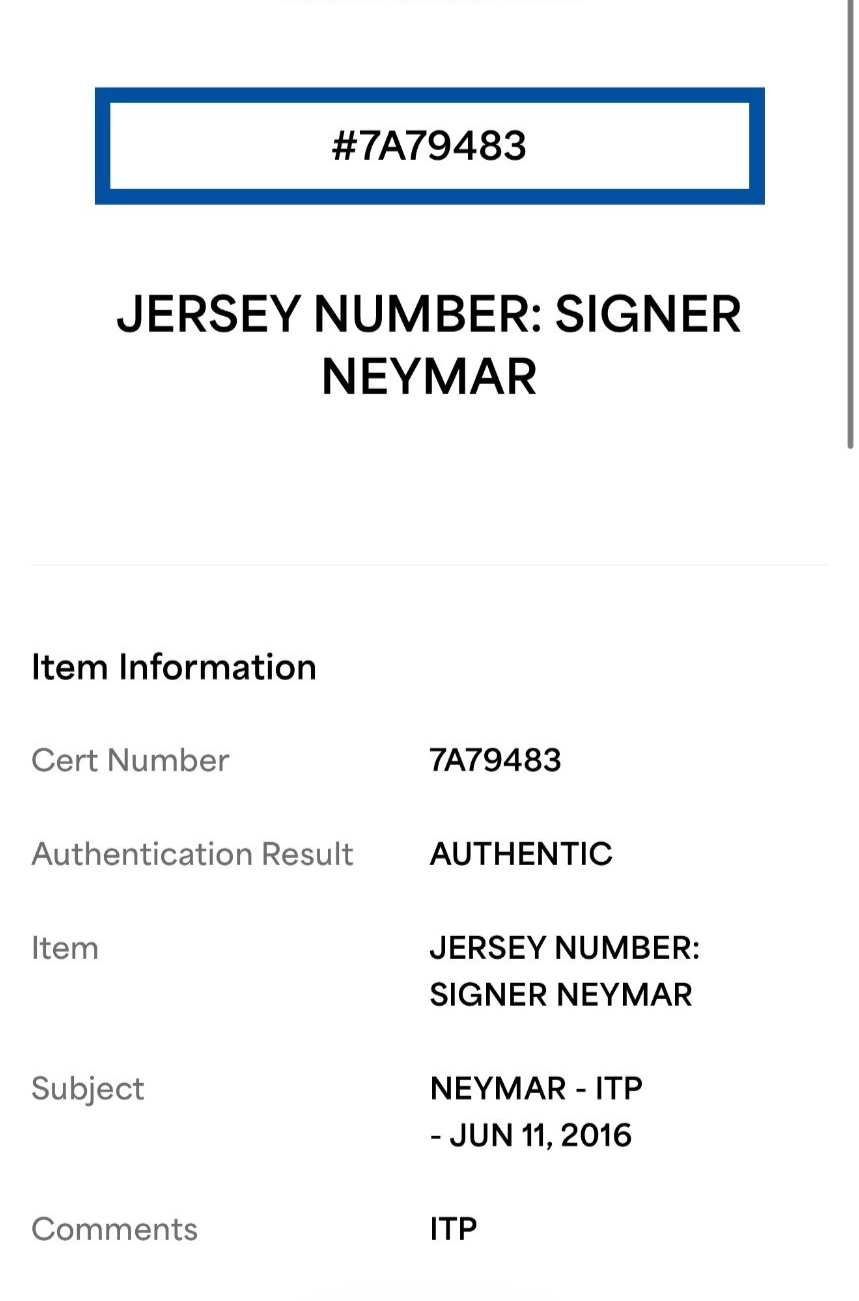 Neymar Jr. Signed Authentic Nike Barcelona Soccer Jersey 2016 Auto PSA ITP COA