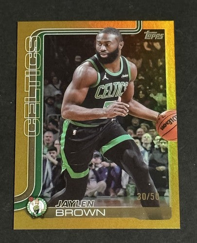 2025-26 Topps Flagship Gold Jaylen Brown Boston Celtics # 2 Basketball /50 Mint