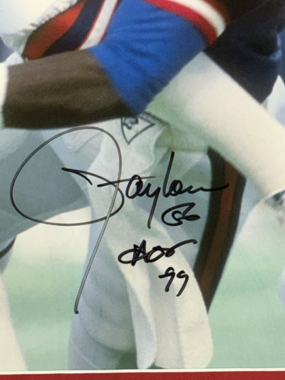 John Elway Lawrence Taylor Signed 16x20 Photo Framed Auto OA Triumph COA HOF