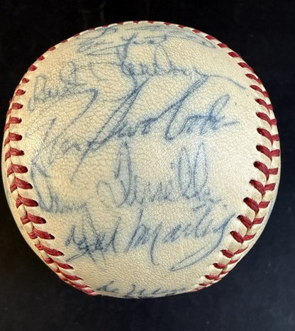 1970 Ny Mets Team Signed Baseball Nolan Ryan Tom Seaver Gil Hodges Berra PSA COA