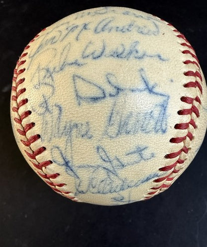 1970 Ny Mets Team Signed Baseball Nolan Ryan Tom Seaver Gil Hodges Berra PSA COA