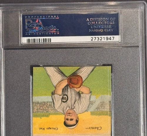 1911 T201 Mecca Frank Chance /Johnny Evers Cubs HOF PSA 5 EX Beauty Looks Nicer