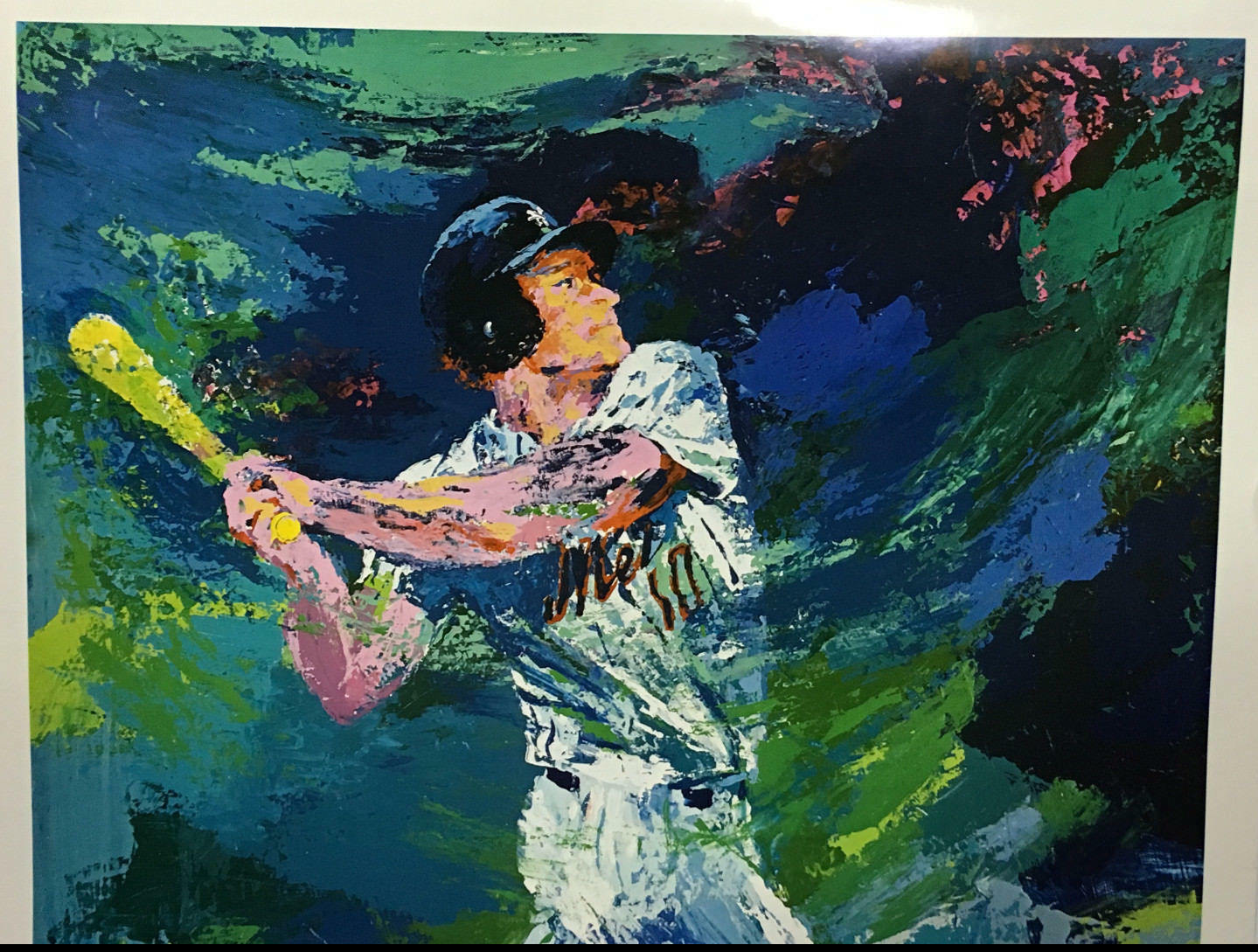 Leroy Neiman Ny Mets Rusty Staub Lithograph Poster 25x36 Vintage 1975 ORIGINAL